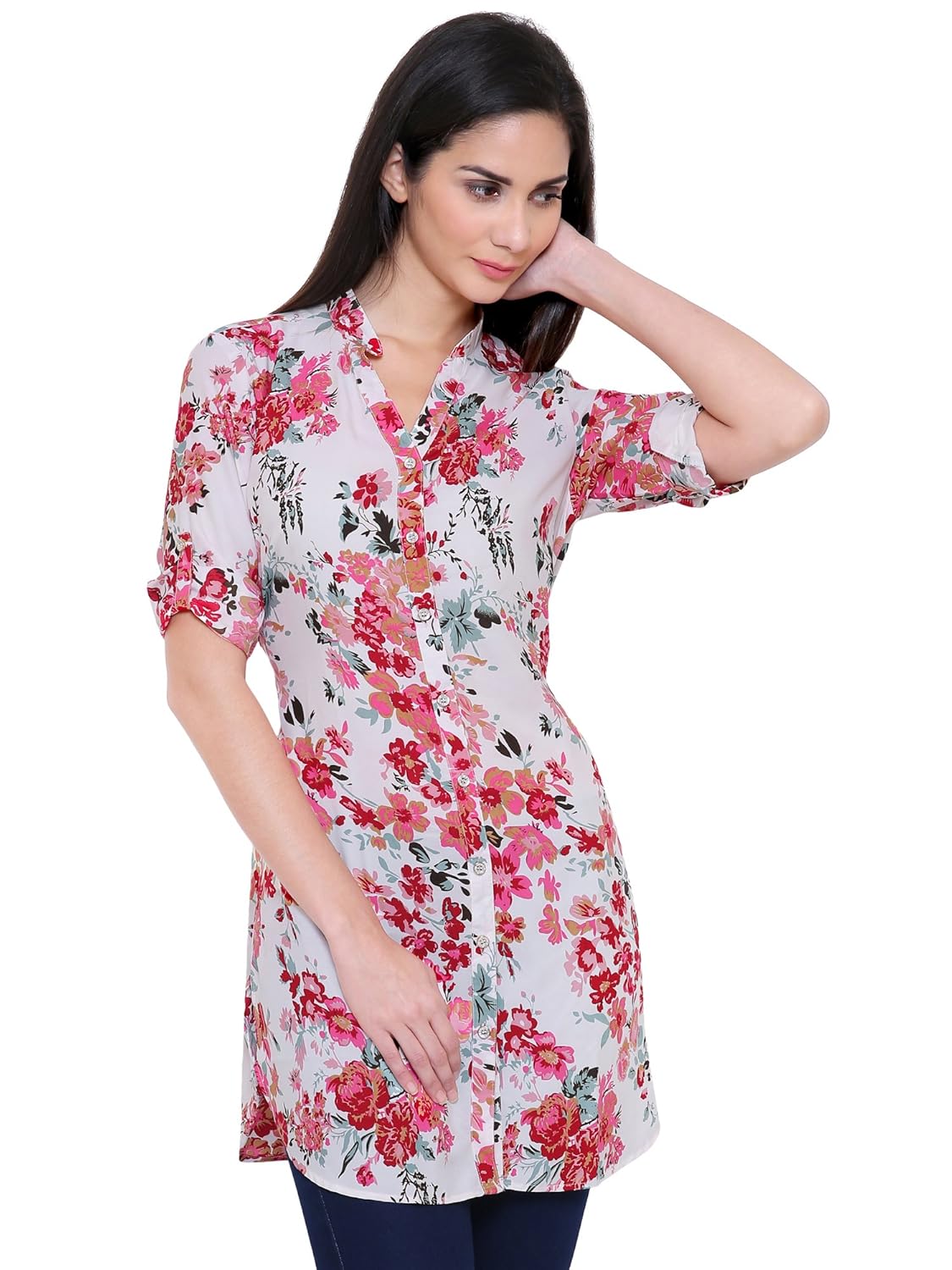 2day women crepe top multicolor (pack of 1)