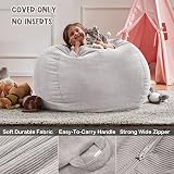 Nobildonna Bean Bag Chair Cover 200L Corduroy No Filler Kids Adults view 3