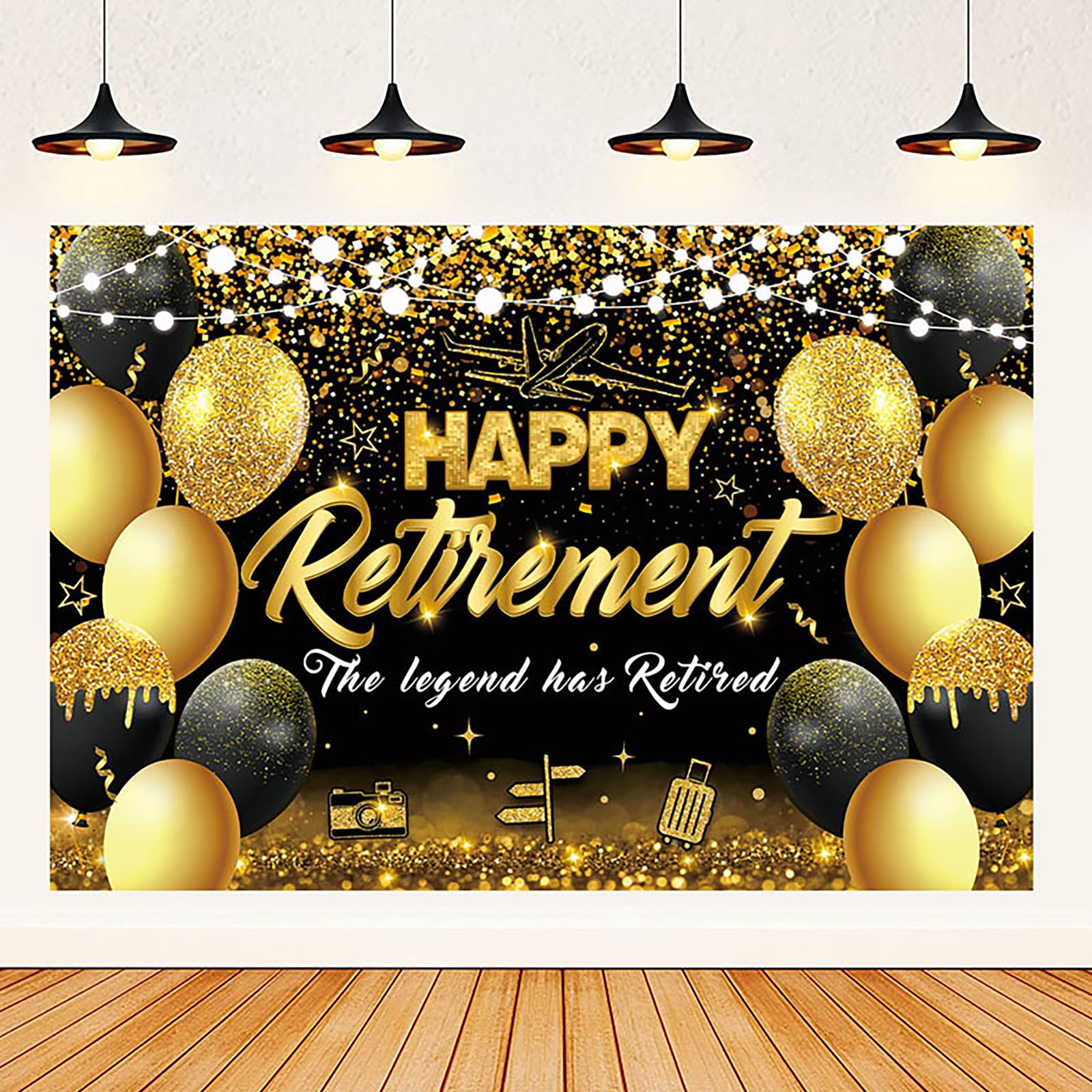 EULAPGOE Retirement Banner, Retirement Decorations, Happy Retirement Banners and Decorations