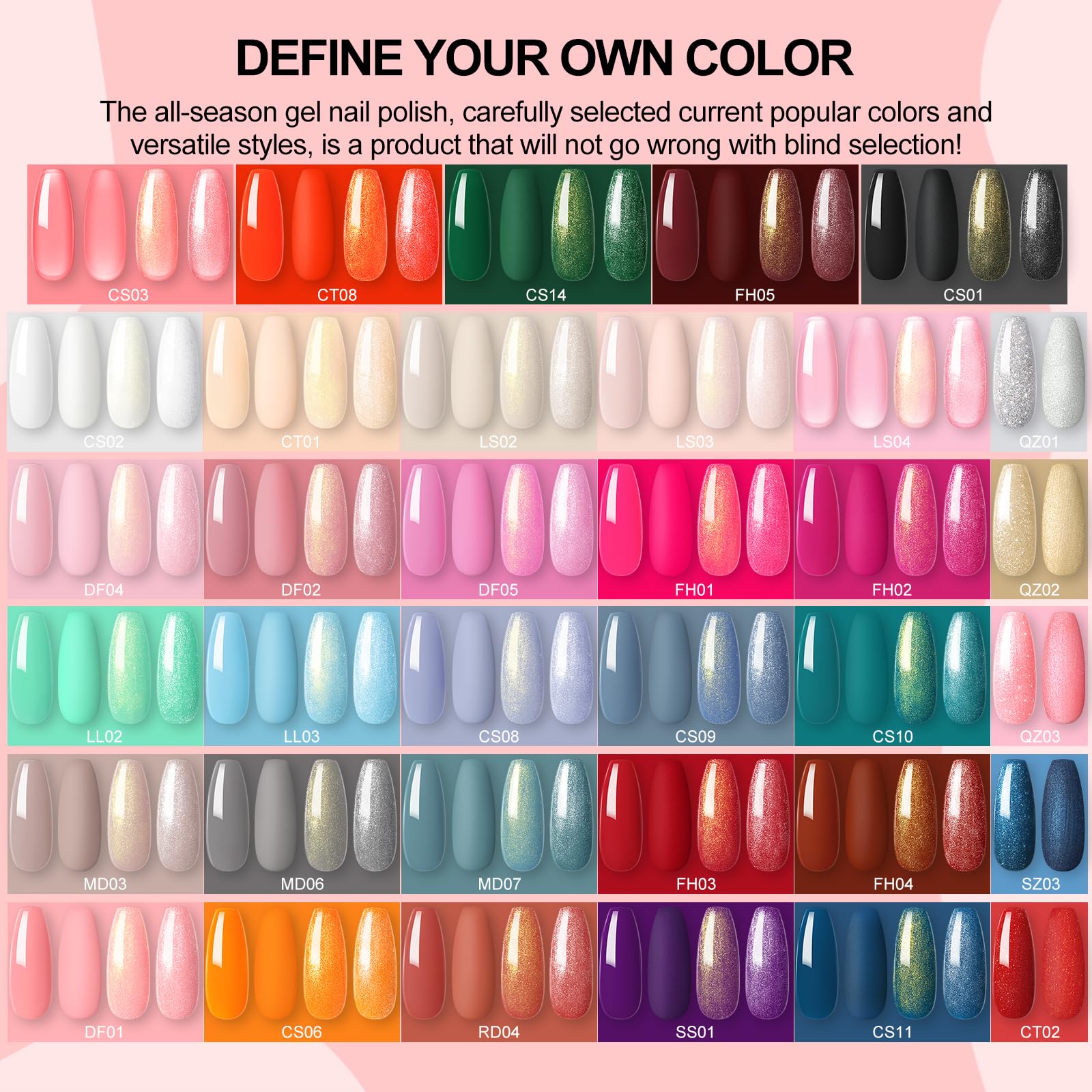 COSCELIA 53pcs Gel Nail Polish Kit with U V light and Drill Starter Kit 35 Colors Gel Nail Polish with 5pcs Top Base Coat Nail Art All Seasons Professional Gel Manicure Kit DIY at Home Gifts for Women - Image 7