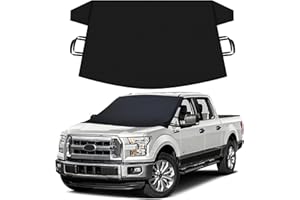 Autovir Truck Windshield Cover for Ice and Snow, SUV Snow Cover, Frost Cover Gives Protection from Snow and Ice, Car Cover for Snow, Winter Car Accessories | X-Large (74" x 43")
