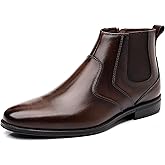 Holy dove Chelsea Boots Men – Genuine Leather,Chelsea Boots for Men with Side Zipper, Casual Slip-On Ankle Boots, Chukka & Oxford Style Dress Boots