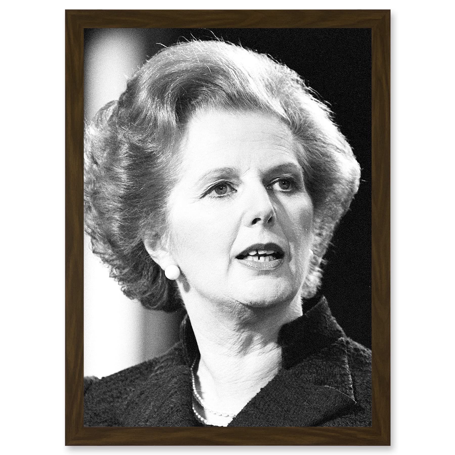 Artery8 Photo Portrait Margaret Thatcher Prime Minister Britain UK Artwork Framed Wall Art Print A4