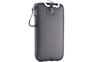 OneJoy Neoprene Cell Phone Pouch, Large Zipper Opening, Lightweight & Protective Phone Sleeves for iPhone Durable Phone Carrier Bag, Thermal Carrying Phone Pouch with Inner Pocket [ Carbon ]