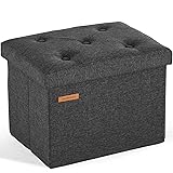 HAUSFRAU Storage Ottoman Foot Rest Stool, Small