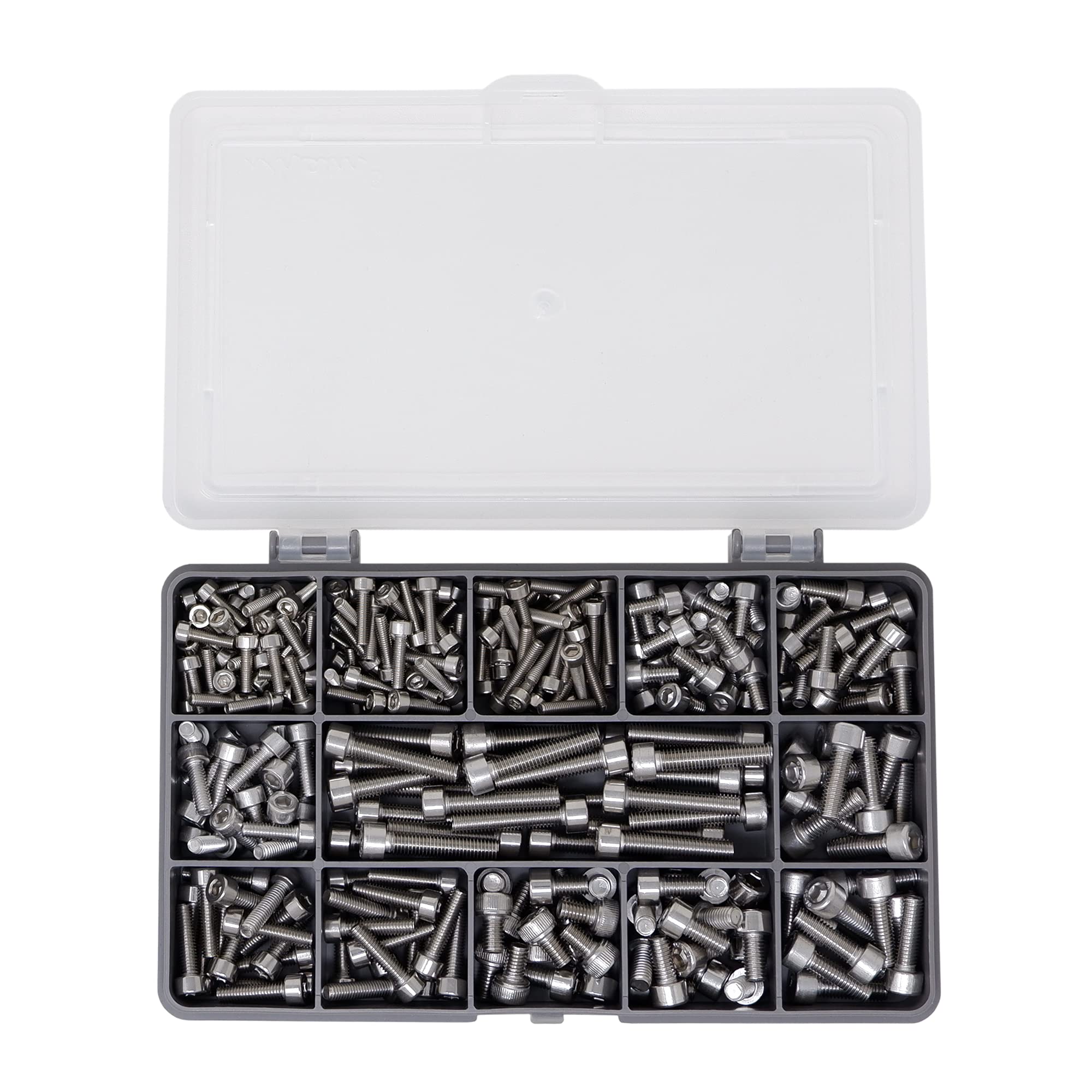 290 Assorted M3, M4 & M5 Allen Socket Cap Screws Bolts Stainless Steel kit Set