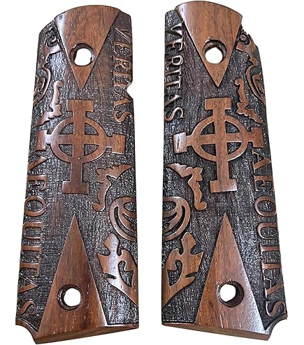 Amazon.com : 1911 Grips – Aluminum Alloy Pewter Finish Skull