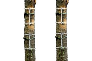ONECHOI Climbing Sticks, 17” Lightweight Aluminium Hunting Climbing Sticks w/Silent Design, Tree Stand Sticks w/Pivoting V-Br
