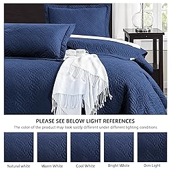 Love's cabin King Size Quilt Set Navy Blue