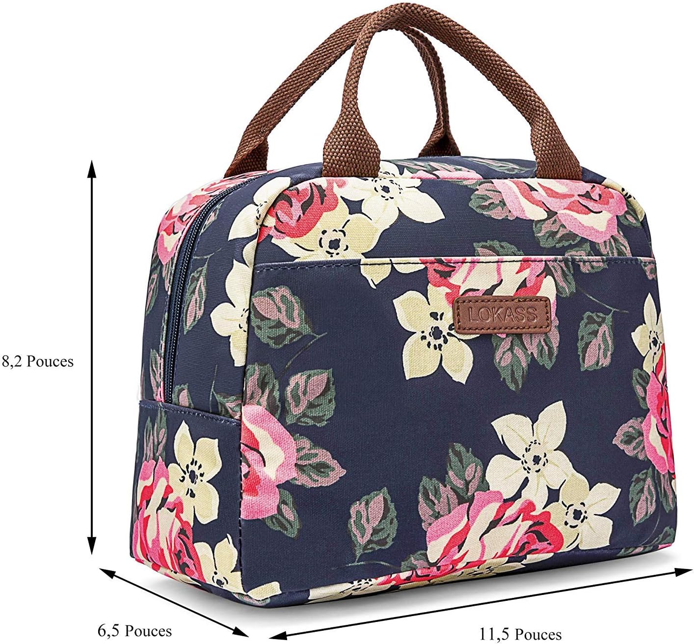 Cuisine Maison Bleu 1 10l Srotek Sac Isotherme Repas Sac A Lunch Fourre Tout Lunch Bag Portable Fleur Glaciere Souple Sac Fraicheur Pour Dejeuner Pique Nique Enfant Travail Fille Picnic Ecole Femmes Sacs Repas