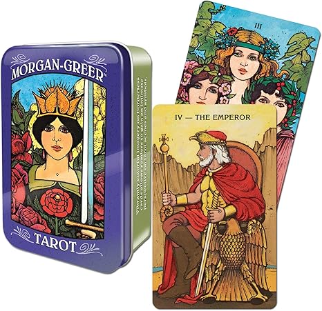 Amazon Lang ラング タロットカード ライダー版 モーガン グリア タロット 缶入り 日本語解説書付き タロット占い Morgan Greer Tarot In A Tin 正規品 カードゲーム トランプ おもちゃ