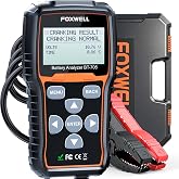 FOXWELL BT705 Car Battery Tester 24V 12V, Alternator and Load Tester | 100-2000CCA High-Accuracy Digital Cranking Charging System Analyzer with 5.9ft Cable for Cars, Trucks, RVs and Boats