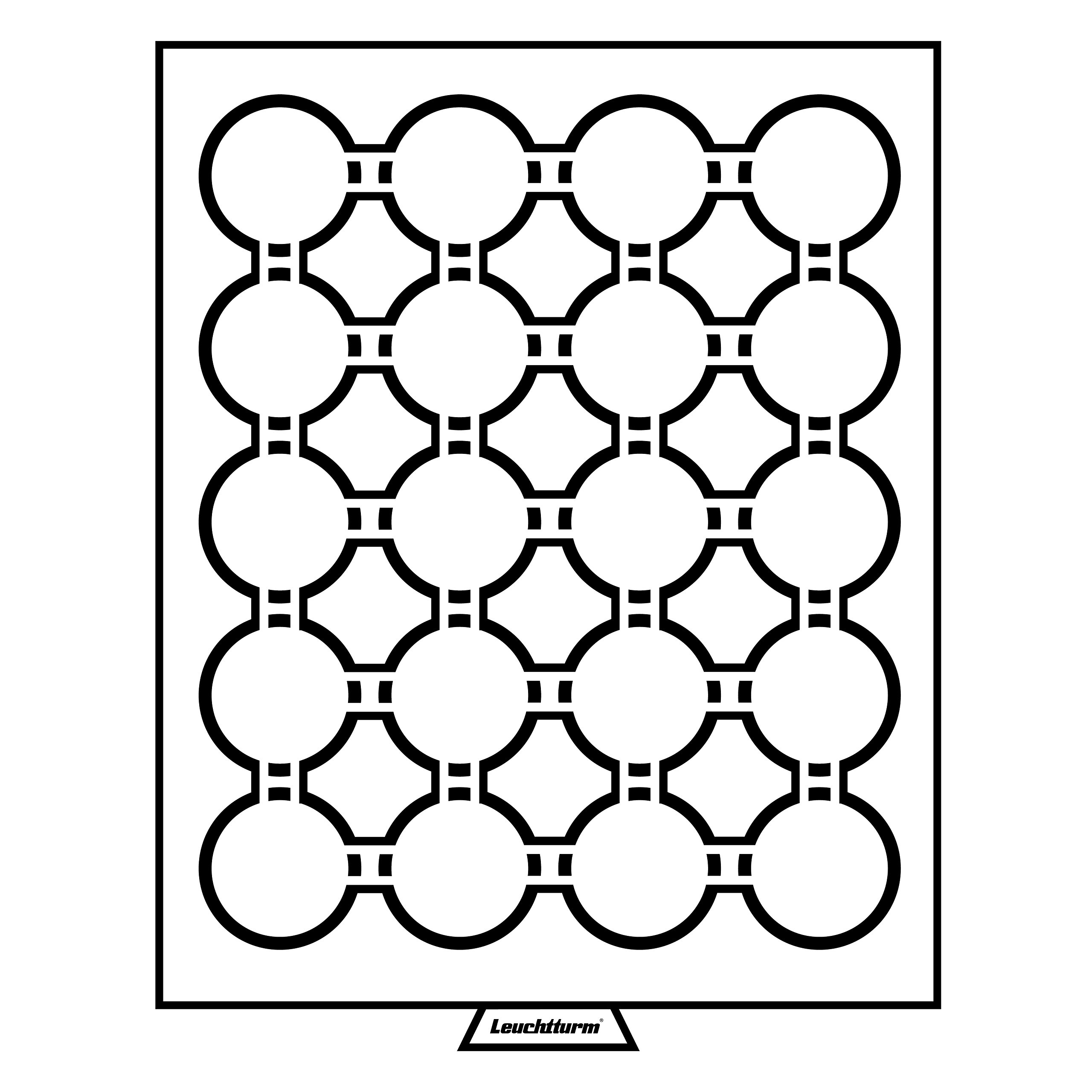Lighthouse coin box 20 compartments for CAPS 41, smoke coloured
