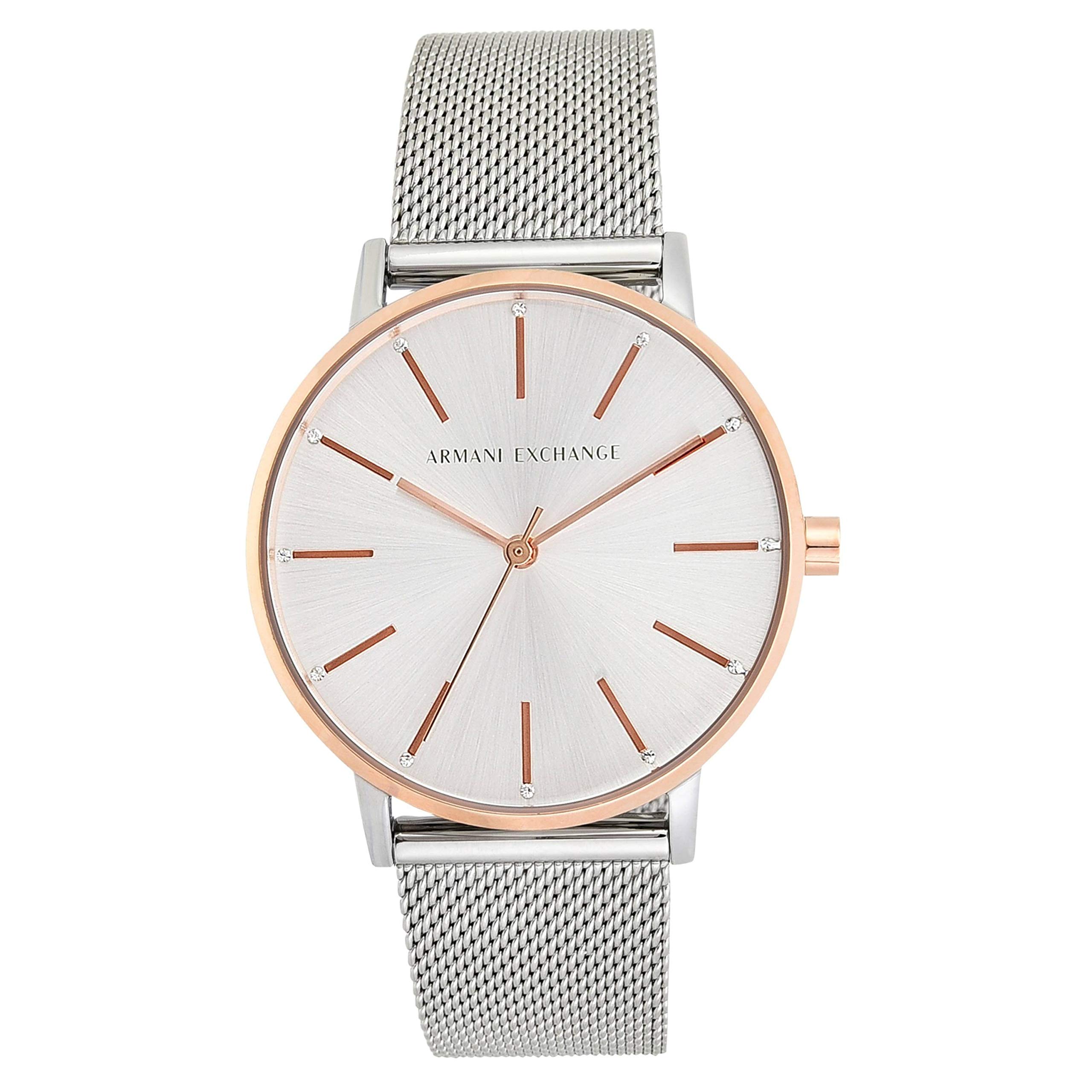 Armani Exchange Watch For Women, Quartz Movement and 36mm Case Size with Stainless steel, Leather or Silicone strap — image 1