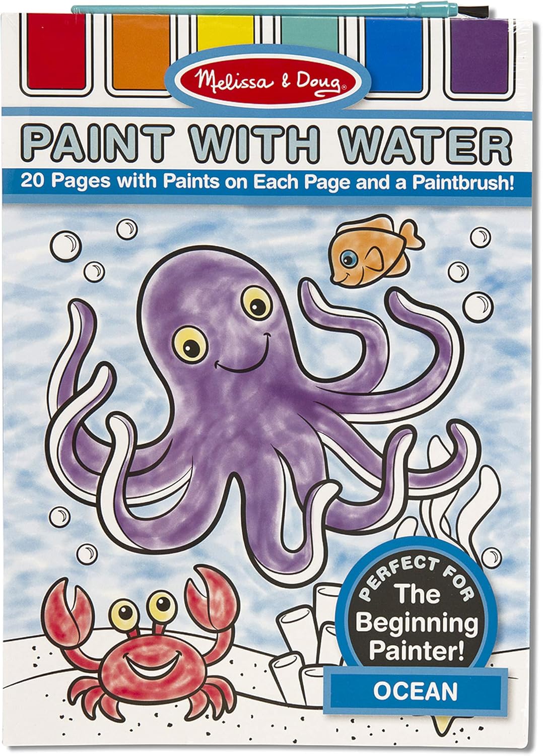 Melissa & Doug Paint with Water Activity Book Ocean (20 Pages