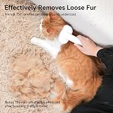Aumuca Cat Dog Brush with Release Button Deshedding Tool for Long or Semi-Short view 5