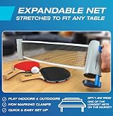 PRO-SPIN Portable Ping Pong Set with Retractable Net 2-Player Red view 3