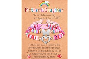 IKIATY First Day of School Kindergarten Preschool Gifts, Mom and Daughter Matching Bracelets Set, Back to School Gifts for Girls Daughter