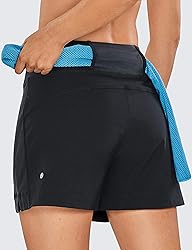 CRZ YOGA Women's Lightweight Mid Rise Hiking Shorts