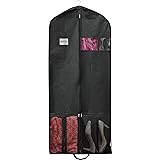 Simple Houseware 60-Inch Heavy Duty Garment Bag w/Pocket for Suits, Tuxedos, Dresses, Coats