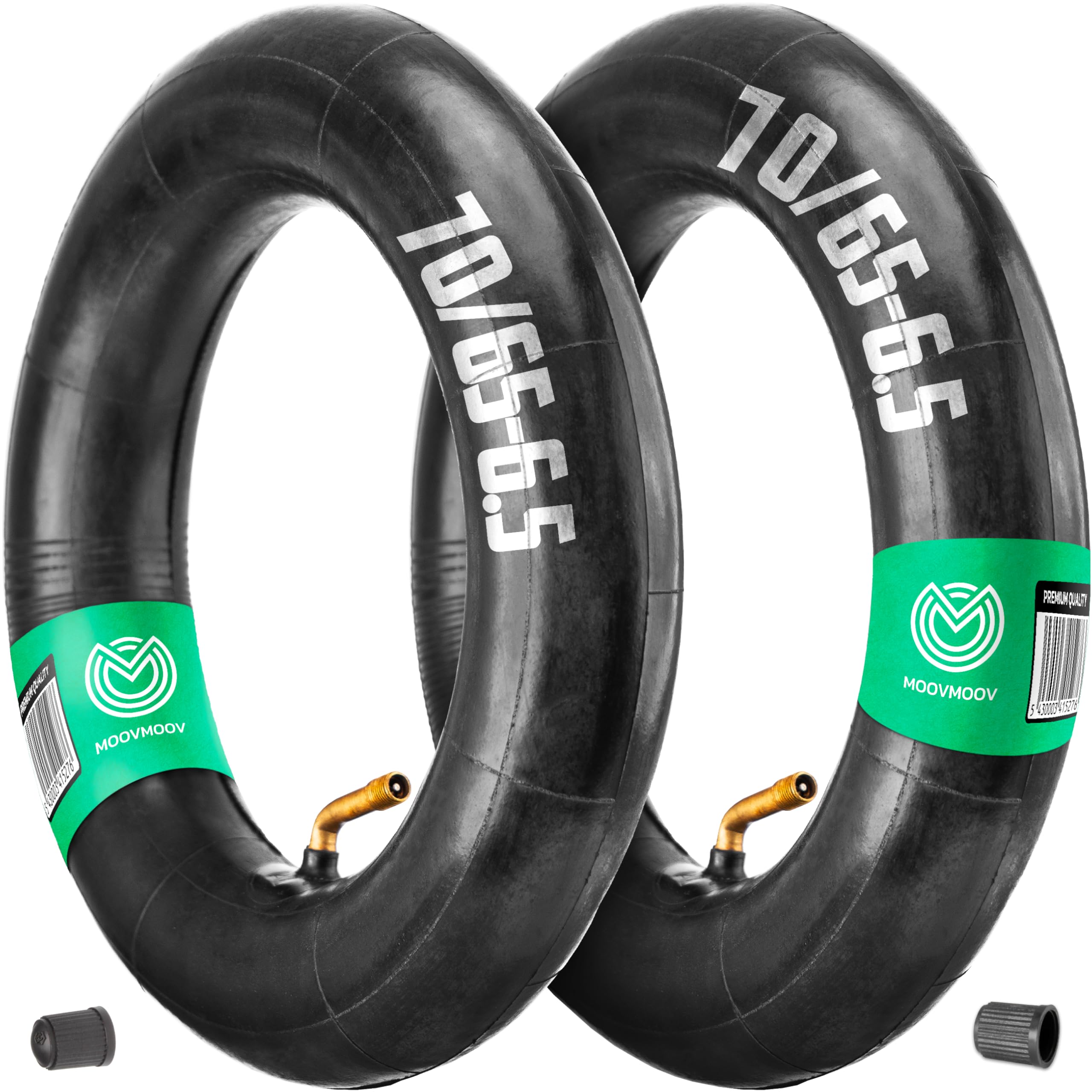 MOOVMOOV - Inner tube 70/65-6.5 (10 inches) with angled valve 70/0° - for electric scooters, hoverboards, mini scooters. Compatible with tyres 70/65-6.5 or 10x3.00-6.5