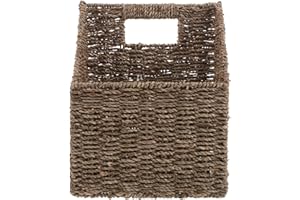 PENIKOKO Hanging File Box, Woven Decorative Filing Basket for Home Office, Boho Storage Organizer for Documents, Wall Mount F