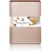 Jelly Roll Pan 15x10 - HONGBAKE Commercial Cookie Sheets for Baking with Diamond Texture Surface, 57% Thicker Carbon Steel Baking Sheet for Oven, Nonstick Cooking Tray