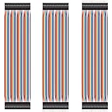 HiLetgo 120pcs/3x40pcs Breadboard Jumper Wires Prototype Board Dupont Wire Male to Male, Male to Female, Female to Female, 2.