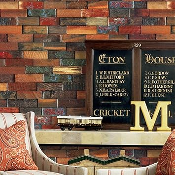 Madera Diseno De Muro De Ladrillos Rollo De Papel Pintado 3d Con