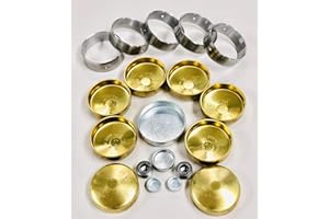 IE PARTS GROUP Camshaft Bearings & Elgin Brass Freeze Plug Set Compatible with Pontiac 326 350 389 400 421 428 455