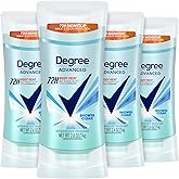 Degree Advanced Antiperspirant Deodorant 4 count 72-Hour Sweat & Odor Protection Shower Clean Antiperspirant for Women with MotionSense Technology 2.6 oz
