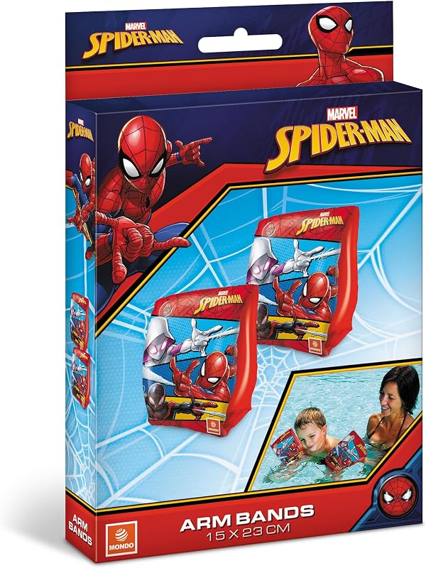 Brinquedos - Braçadeiras SPIDERMAN - Aquecedores de braços para crianças - Material PVC - Adequado para crianças dos 2 aos 6 anos com peso 6-20 kg - 16927