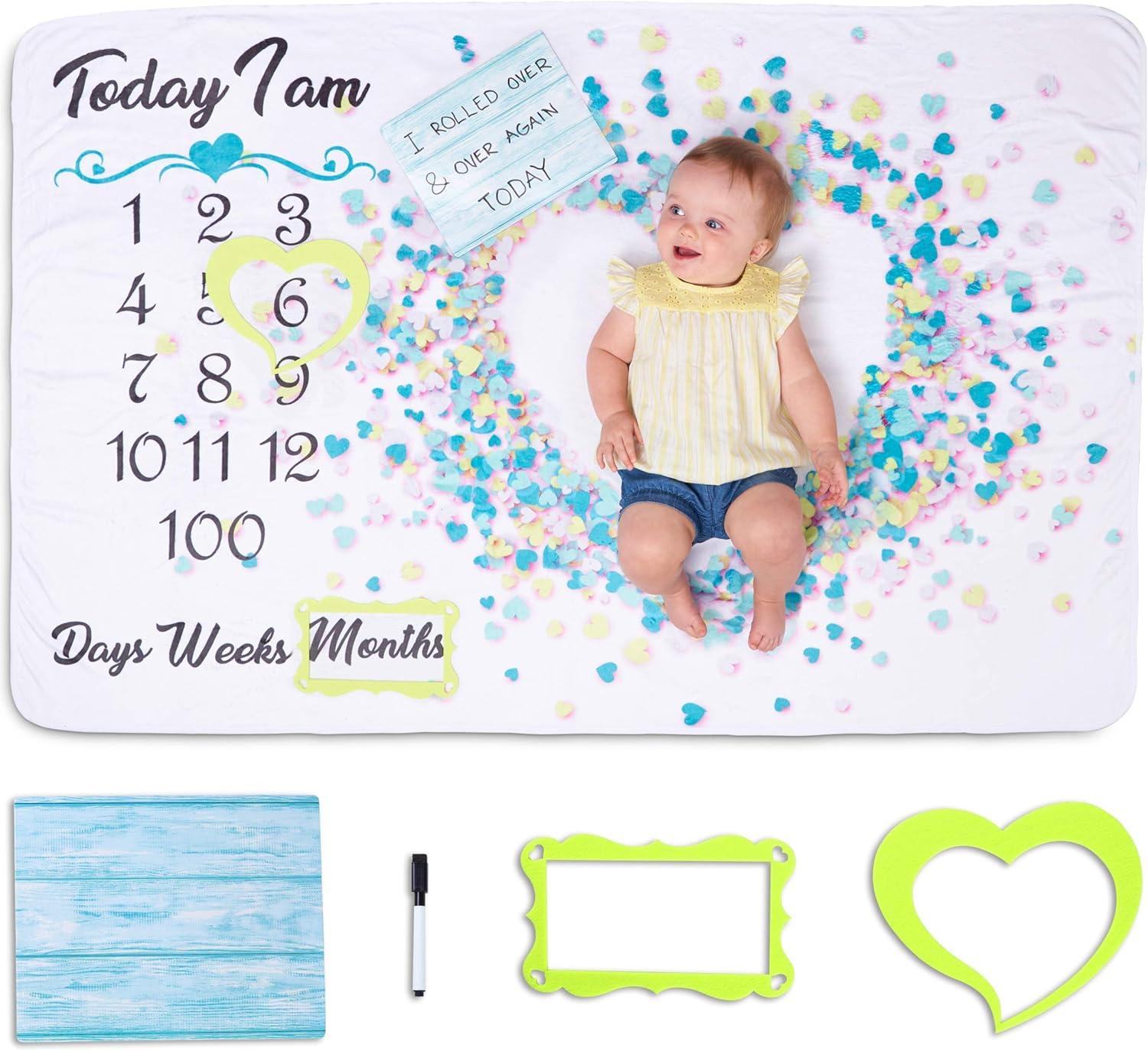 monthly milestone baby blanket