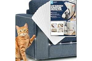 Cat Scratch Furniture Protector, Furniture Protector from Cats, 12-Pack Anti-Scratching Sticky Tape, Cat Deterrent, Couch Pro