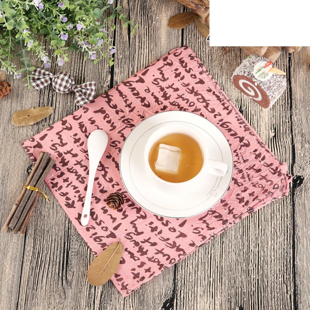 Simple cotton placemat/Korean food table linen/dining desk mats-Q 48x45cm(19x18inch)