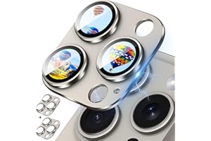 AIDOWU 2 Pack Camera Lens Protector for iPhone 16 Pro/16 Pro Max Aluminum Alloy Camera Cover,Stick Firmly,Case Friendly,AR Anti Reflective,Lossless Pixels for iPhone 16 Pro Max Tempered Glass Lens Protector