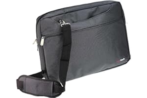 Navitech Black Sleek Water Resistant Travel Bag - Compatible with PROSCAN Elite 7-Inch Portable DVD Player