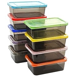 Youngever 9 Sets Thick Bento Lunch Box, Meal Prep