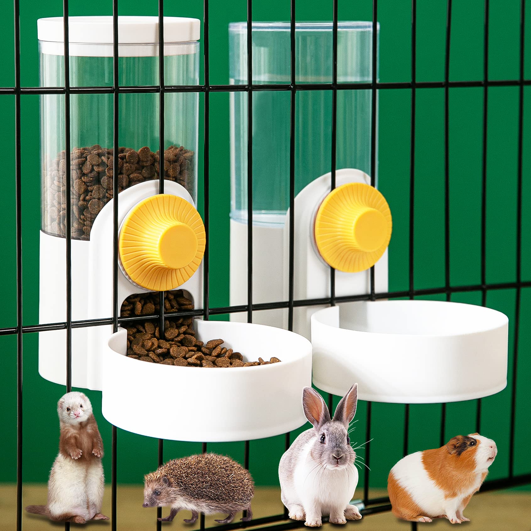 Kenond 40oz Hanging Automatic Rabbit Food Water Dispenser, Auto Gravity ...