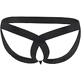 QiaTi Men's Jockstrap Underwear Male Sexy G-String Thong Hollow Out Breathable Athletic Supporters Low Waist Underpants