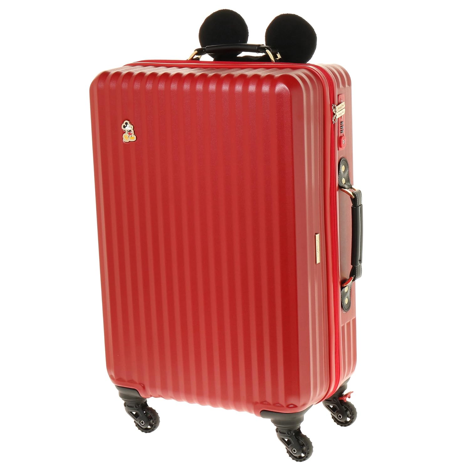 ジュエルナローズカレッジミッキー型ハンドルカバー付きスーツケース レッド B07fdqqztc Aguapurvapor Cl
