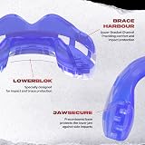 SafeJawz Mouthguard for Braces Ice Blue One Size Re-mouldable Case view 4