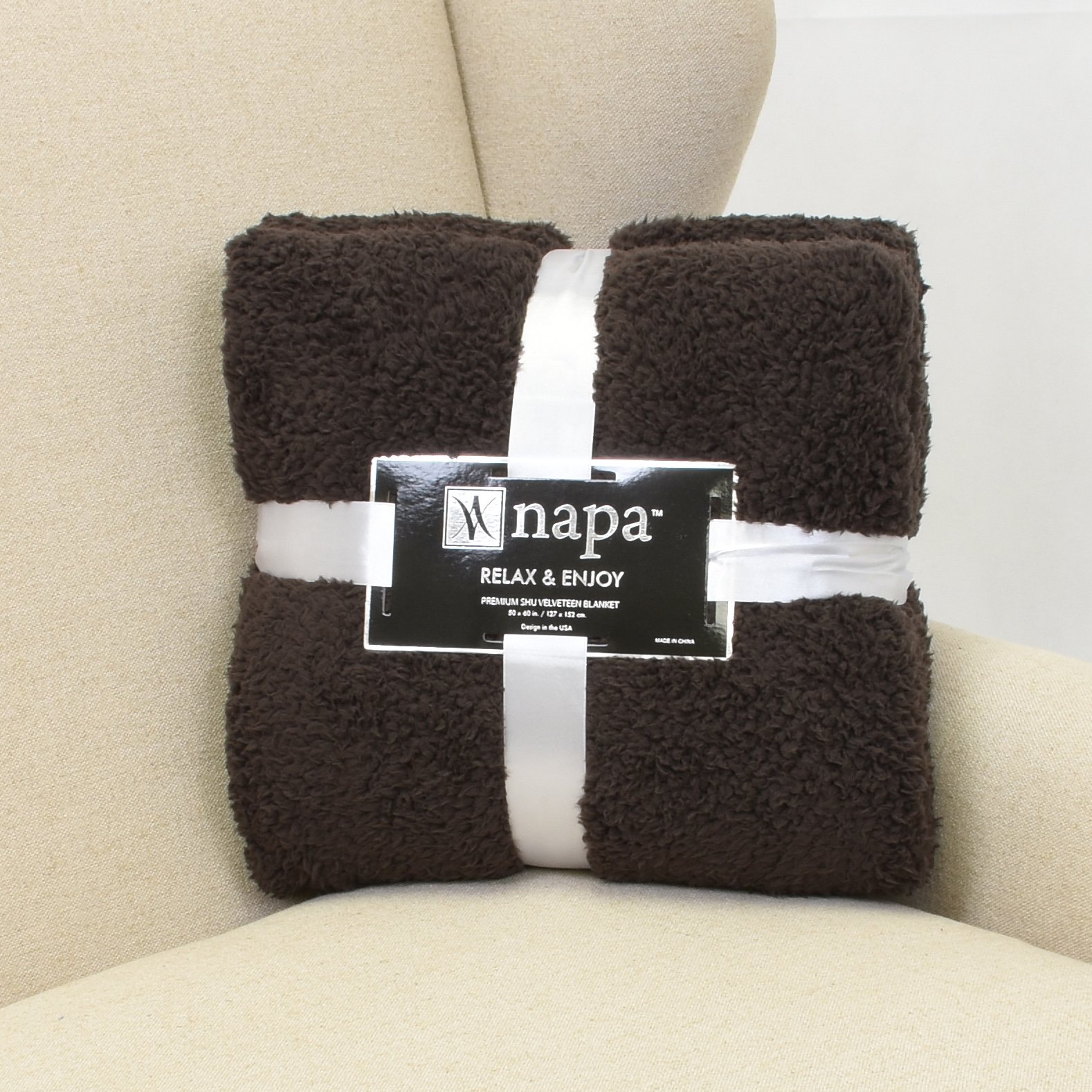 Sherpa Throw Blanket Blue 50\