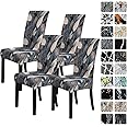 FORCHEER Chair Covers for Dining Chairs Set of 4,Full Flora Stretch Dining Room Chair Cover Kitchen Parsons Chair Slipcovers (Pack of 4, Full Floral)
