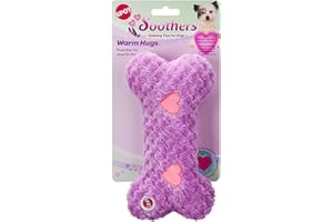 SPOT Soothers Warm Hug Bone - Calming Plush Dog Toy with Lavender Scented Beads, Removable Squeaker, Microwavable Warming Pouch, Separation Anxiety Relief, for Small to Medium Dogs and Puppies, 9in