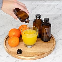 Cornucopia 8-Ounce Amber Glass Bottles with