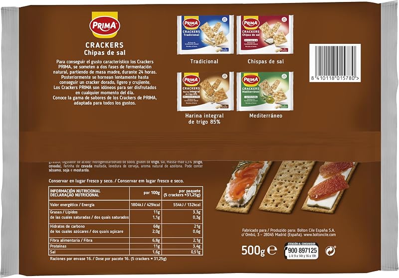 Bolachas integrais 500g