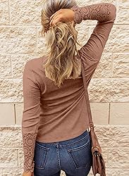 VICHYIE Womens Henley Plus Size Long Sleeves Tunic
