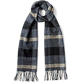 Fishers Finery Men's 100% Pure Cashmere Winter Scarf; 2-Ply Ultra Plush
