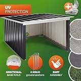 Gardebruk Robot Lawnmower Garage 89x90x54cm Metal Shed Anthracite view 5